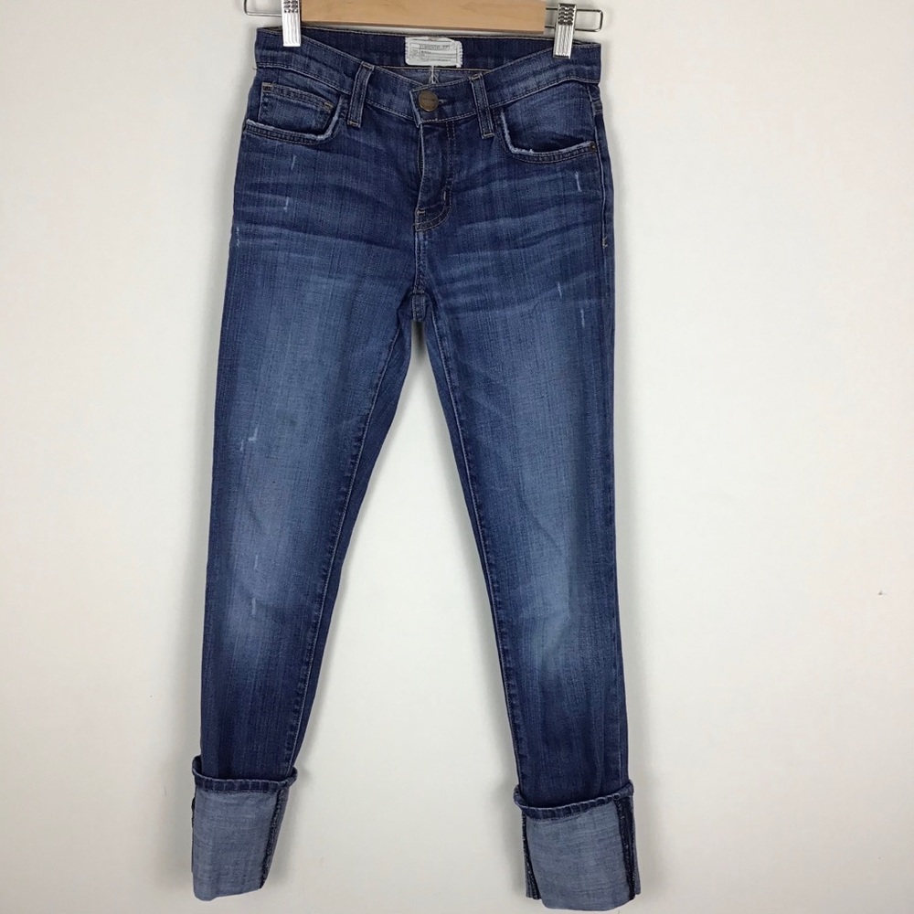 CURRENT/ELLIOTT Skinny Jeans with Cuffed Hem Sz 24